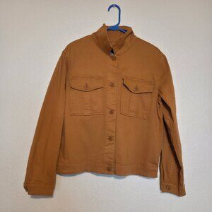 Sanctuary Women's Medium Brown Long Sleeve Button Down